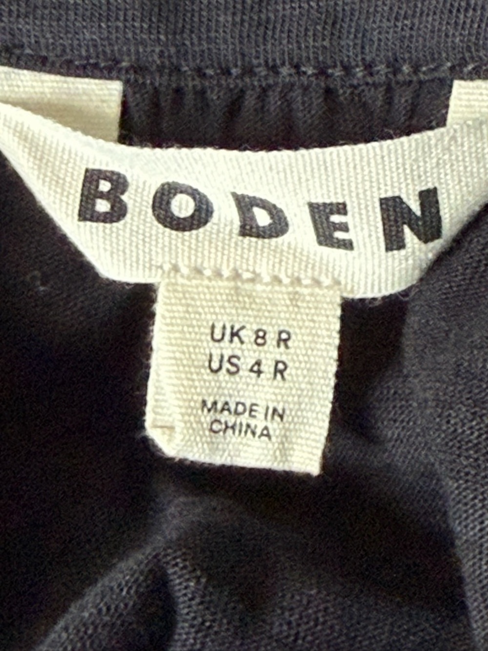 BODEN Black Aria Broderie Trim Midi Dress Size 4R 54744 - Picture 13 of 14
